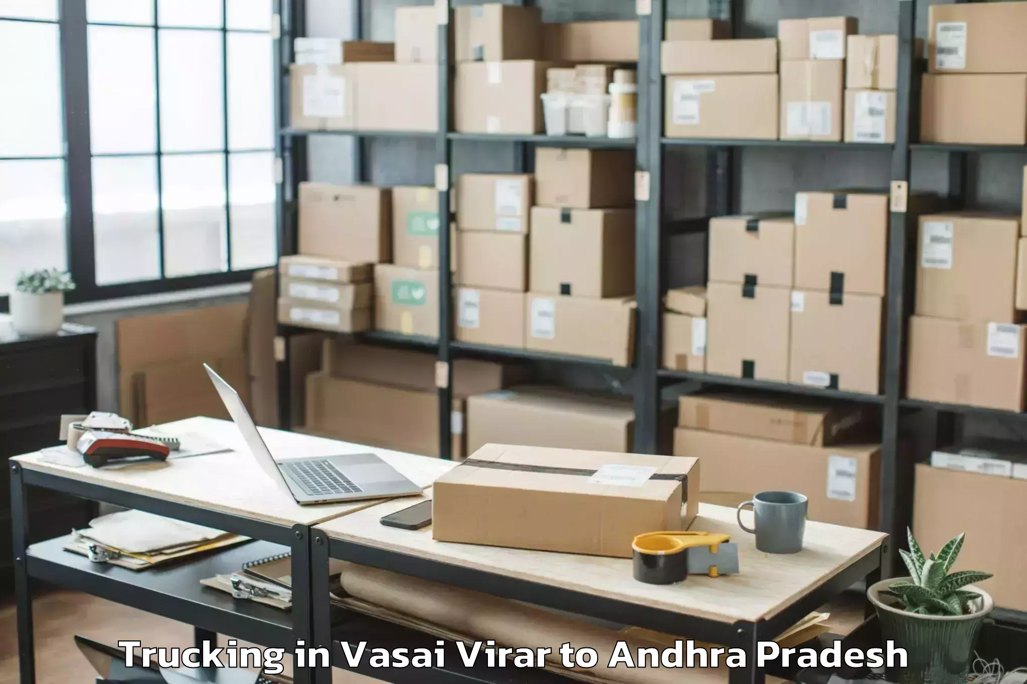 Leading Vasai Virar to Naidupet Trucking Provider